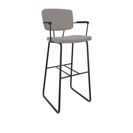 FORZA Barkruk gestoffeerd 82cm hoog 4 poots met armleggers