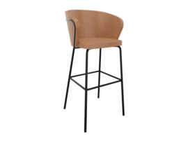 Rondo Barkruk gestoffeerd 82cm hoog 4 poots met armleuningen (gesloten)