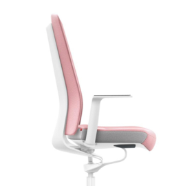 Bureaustoel Interstuhl PUREis3 Edition voor thuiswerkplek Light Pink