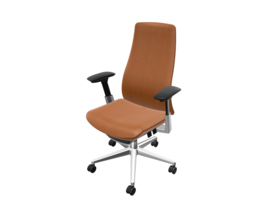 Haworth COMFORTO Cognac Lederen Bureaustoel model FERNL