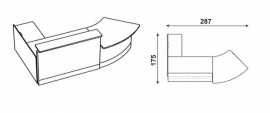 Huislijn BALIE Type 3 afmeting 287x175 cm