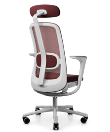 HAG SOFI 7500 bureaustoel Mesh Burgundy MEH003
