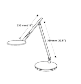 Humanscale Nova lamp 300K desktop base