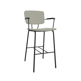 FORZA Barkruk gestoffeerd 62cm hoog 4 poots met armleggers