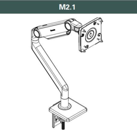 Humanscale M2.1  TFT monitorarm voor 1 beeldscherm