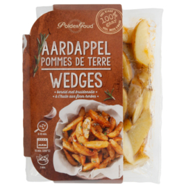 Aardappel Wedges verpakt per 450 gram