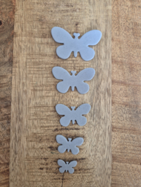 Vlinders  Foam 2 x 5 Grijs