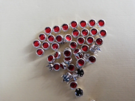 Strass steentjes midi rood