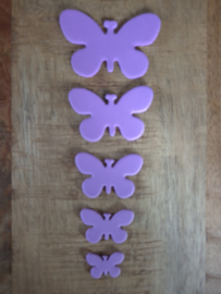 Vlinders  Foam 2 x 5 Lila