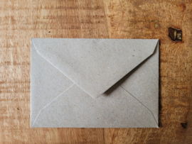 Mini-enveloppen 7 x 10 cm Flutting Grey 15 stuks