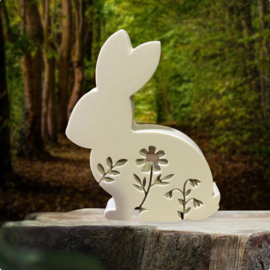 Silikonform Hase mit Blumenloch