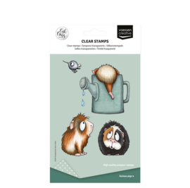 Vaessen Creative • Clear Stamps Guinea Pigs 4 7st. CAR0006