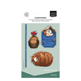 Vaessen Creative • Clear Stamps Guinea Pigs 3 8st. CAR0005