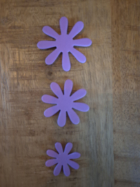 Bloemen Foam 3 x 3 Paars