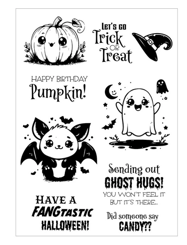 Vaessen Creative • Clear Stempels Trick or Treat 9st.
