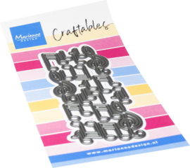  Craftables stencil Punch die XL - Music CR1694