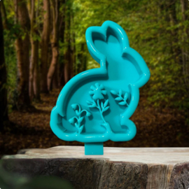 Silikonform Hase mit Blumenloch