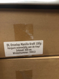 Doos Din Lang enveloppen 22x 11 cm Manilla Kraft 500 stuks