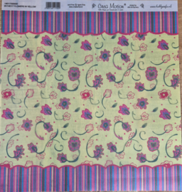 CreaMotion Flowers in Yellow Vellum/transparent