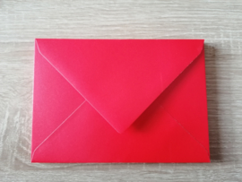 C6  Umschlag Perlglanz Rot