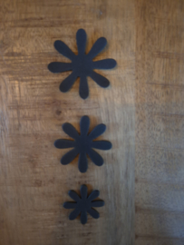 Bloemen Foam 3 x 3 Zwart