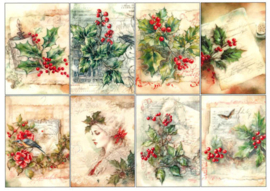 Mini knipvel Vintage Holly ( 9 x 13 cm) 106