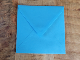 Vierkante enveloppen 14 x 14 Korenblauw 10 stuks