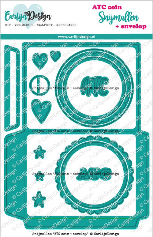 CarlijnDesign ATC Coin Snijmallen en envelop CDSN-0248