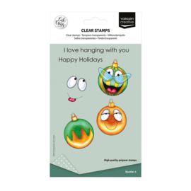 Vaessen Creative • Clear Stamps Kerstballen 1 12st. CAR0105