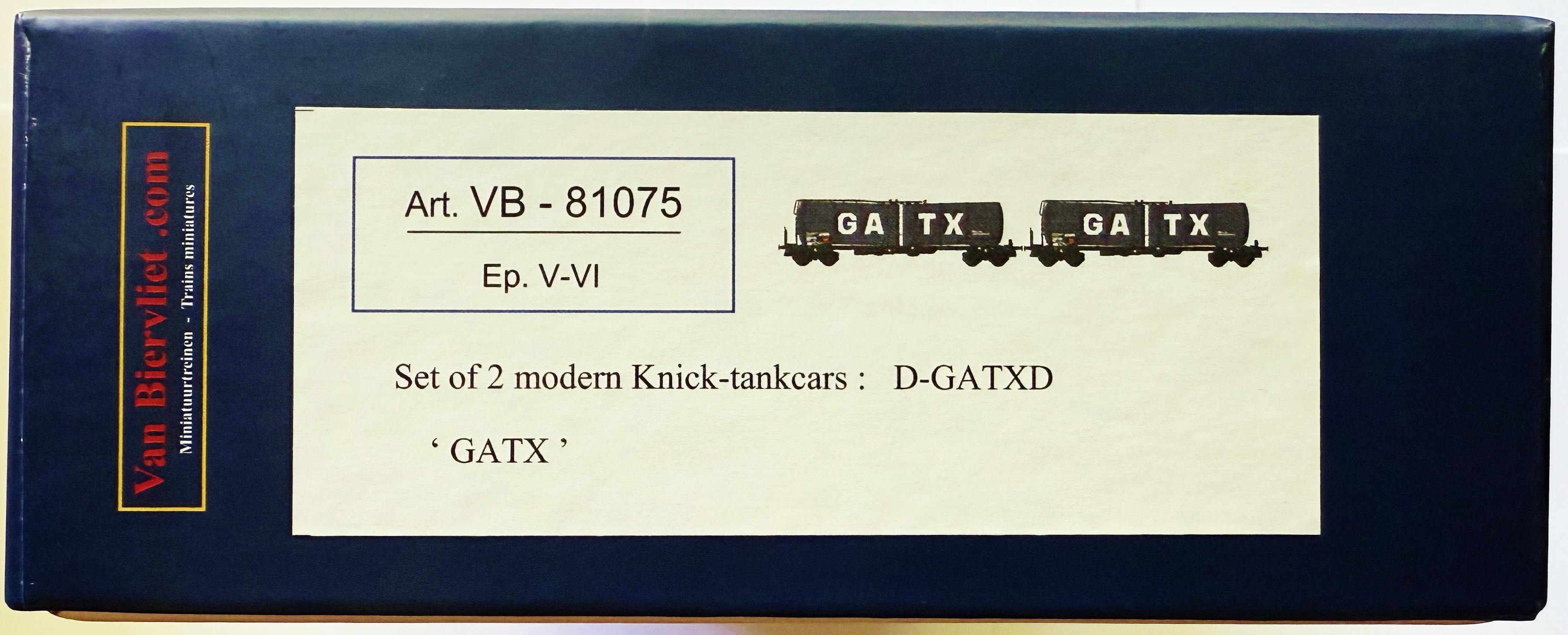 B-Models / Van Biervliet VB - 81075 Ketelwagenset 'GATX' in ovp