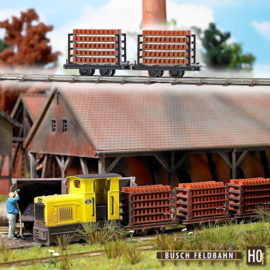 Busch 12203 Veldspoor steenwagons 2 stuks (H0f)