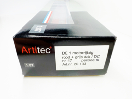 Artitec 20.133 Treinstel NS DE 1 Motorrijtuig nr. 47 rood + grijs dak (NEM) in ovp