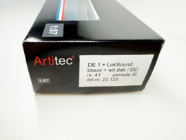 Artitec 22.125 Treinstel NS DE 1 nr. 41 blauw, wit dak (Digitaal + Sound) in ovp