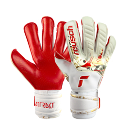 Reusch Attrakt Gold X GluePrint White / Gold / Fiery Red