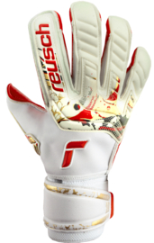 Reusch Attrakt Gold X GluePrint White / Gold / Fiery Red