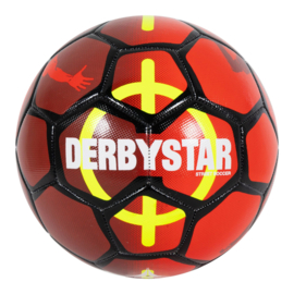 Derbystar Street Soccer Ball Red-Neon Yellow