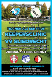 Jeugdkeeper / VD Kaay Keepersclinic 18-02-2024 met BVO trainers V.V. Sliedrecht