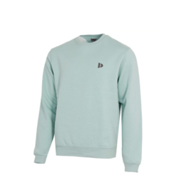 Donnay Heren - Fleece Crew Sweater Dean - Saliegroen