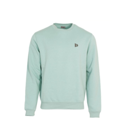 Donnay Heren - Fleece Crew Sweater Dean - Saliegroen