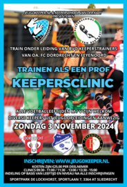 Keepersclinic "Trainen als een prof" 3 november 2024 met BVO trainers