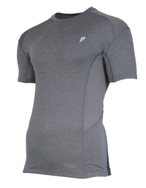 Donnay Heren - Baselayer shirt korte mouw - Grijs gemêleerd