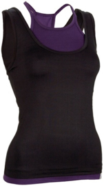 Avento Fitness Singlet Antraciet / Fuchsia