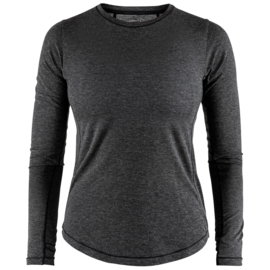 Craft Urban Hardloopshirt Lange Mouwen Black Melange Dames