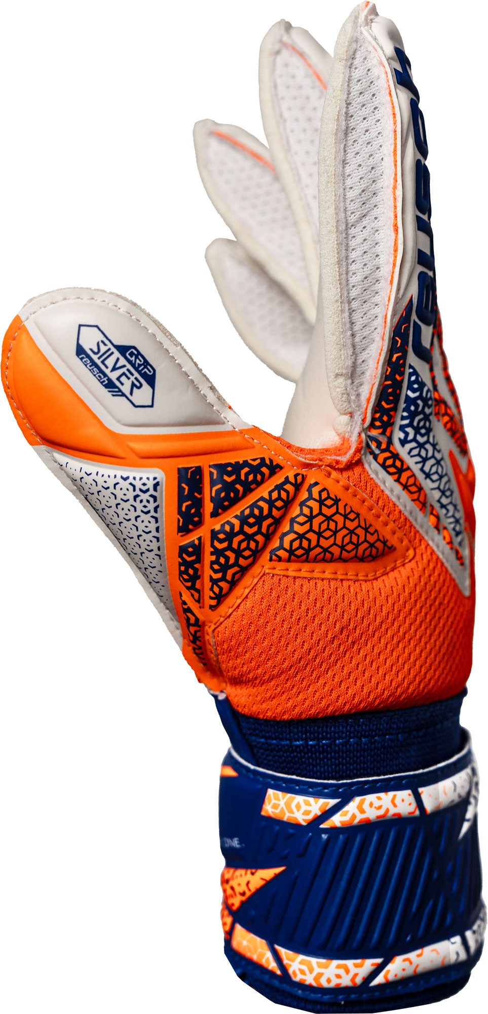 Reusch Attrakt Silver Junior shock orng/energ blue