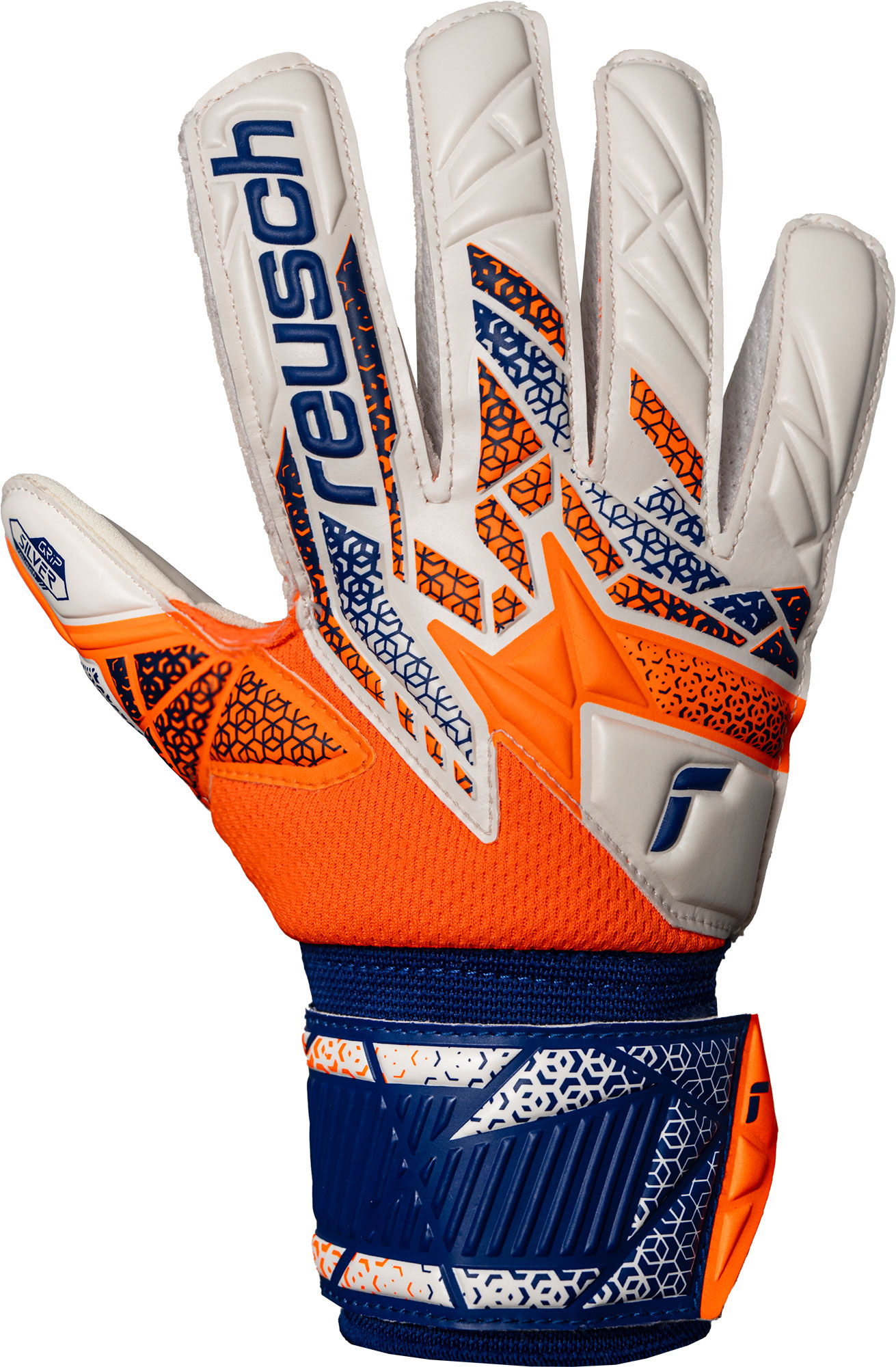 Reusch Attrakt Silver Junior shock orng/energ blue