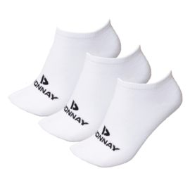 Donnay Unisex Chaussettes sneaker - Blanc - 3 paires