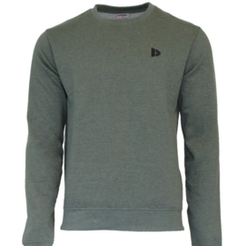 Donnay Junior - Fleece Crew Sweater Ian - Legergroen gemêleerd