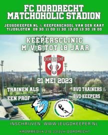 FC Dordrecht Stadion Keepersclinic 21-05-2023 met BVO trainers