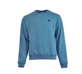 Donnay Heren - Fleece Crew Sweater Dean - Vintage Blauw