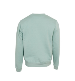 Donnay Heren - Fleece Crew Sweater Dean - Saliegroen